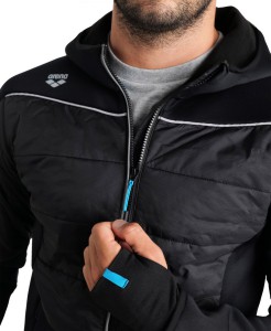 Arena TEAM HOODED F/Z HALF-QUILTED JACKET (004915 500 2024/2025)