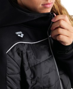 Arena TEAM HOODED F/Z HALF-QUILTED JACKET (004915 500 2024/2025)